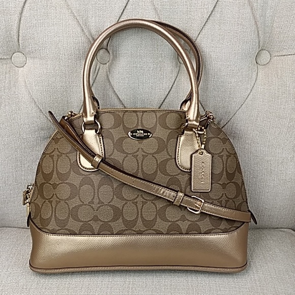 Coach Handbags - Coach Cora Domed Satchel Signature
